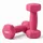 Relaxdays Hanteln 2er Set Gusseisen 2 kg pink / rosa