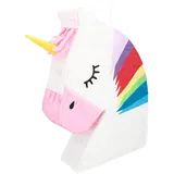 Boland 30989 - Pinata Einhorn, 45 x 33 x 8 cm, Unicorn, Hängedeko, Dekoration für Geburtstag, Mottoparty und Karneval, Weiß mit Bunten Akzenten