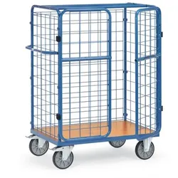 Paketwagen 8482-3, Drahtgitterwände, Doppelflügeltüren, Tragkraft 600kg - blau