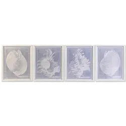 Bild DKD Home Decor Kristall Meeresschnecke 50 x 2 x 60 cm 50 x 60 x 2,5 cm (4 Stücke)