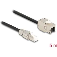 DeLock Kabel RJ45 Stecker zu Keystone Modul Buchse Cat.6A 5 m