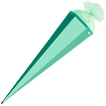 ROTH Bastel-Schultüte groß mint 85 cm, farbiger Tüllverschluss in Mint | Gr.: onesize