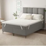 EVAN BROWNS ® Matratzentopper UNO 200x200 cm - 5cm Schaumstoff Topper mit abnehmbarem Bezug - waschbar bei 40°C - Orthopädische Matratzenauflage