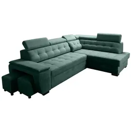 Sonstige Verlage Ecksofa Grand mit Schlaffunktion 277x180x86 Flaschengrün