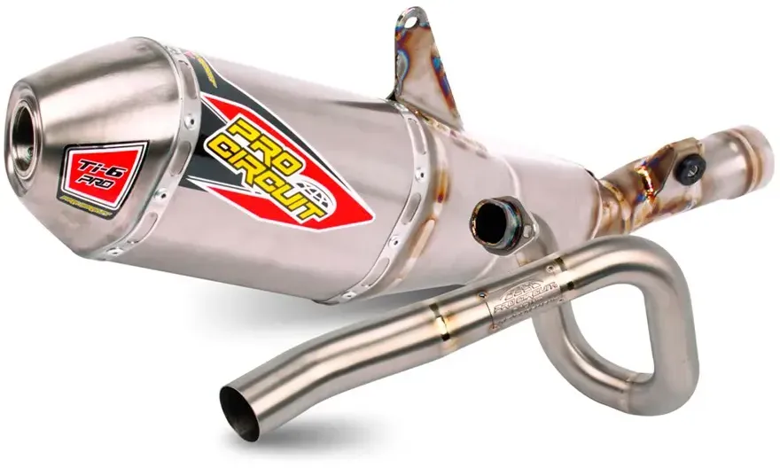 Pro Circuit Ti-6 Pro Honda Crf 450 R 21-26/crf 450 Rwe 21-26 Nicht Homologierter Schalldämpfer Mit Verbindungsrohr - Titanium - Not Homologated