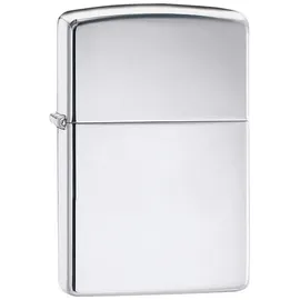 Zippo Sturmfeuerzeug - High Polish Chrome, Base Model - Nachfüllbar - Wiederverwendbar - Windfestes Design - Geschenkbox - Made in USA