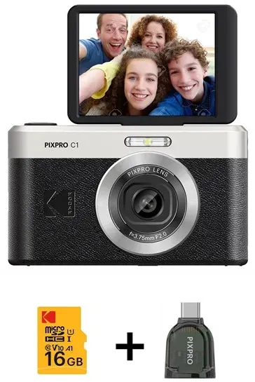 Pixpro Friendly Zoom C1 Black + Dongle - Compact Digital Camera