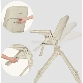 lionelo Maddie Set Hochstuhl Baby 3-in-1 mit 360° Drehfunktion, Kinderhochstuhl mit Liegefunktion als Babywippe & Beistellbett, Höhenverstellbar, 5-Punkt-Gurt, Klappbar, Rollen, Pflegeleicht, ab Gebur