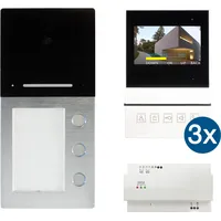 HHG Villa-Basic 3-Familien-Set Video Türsprechanlage 4,3"