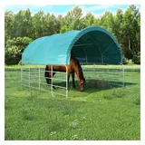 vidaXL Weidezelt PVC 3,7x3,7 m Grün