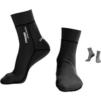 CRESSI Ultra Stretch Neoprene Socks 1.5mm - Unisex Erwachsene Doppelt Gefütterte Neopren Tauchschuhe, Schwarz/Weiß Logo, L
