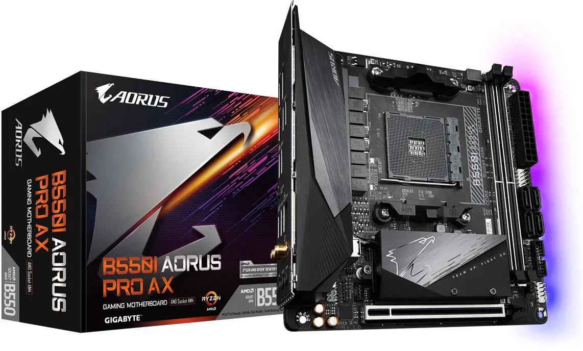 Gigabyte B550I AORUS PRO AX Mainboard Sockel AM4 Mainboard