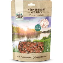 Wildes Land Hühnerbrust mit Fisch Sparpaket 5 x 200g Hunde Snack