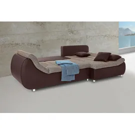 INOSIGN Ecksofa »Imola elegant und bequem, aktuelle Steppung im Sitz, L-Form«, wahlweise mit Bettfunktion