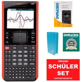Texas Instruments TI-Nspire CX II-T - Set Taschenrechner CAS Grafikrechner zusätzlich Blauer CalcCase Schutztasche + Das Buch zum Rechner und Garantieverlängerung