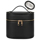 Prite 2 Stück Kosmetiktasche Damen Reise Kosmetikkoffer Hartschale, Schwarz