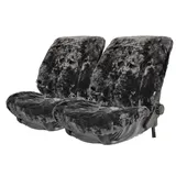 Rökü 2X Luxus LAMMFELL-Sitzbezug ANTHRAZiT dicht dick passend a.W124 (Anthrazit)