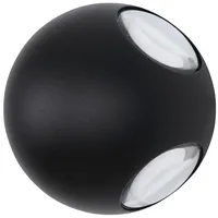 GLOBO Wandleuchte Außenleuchte Gartenlampe LED Alu Schwarz-matt IP54 D