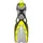 Mares X-Stream Geräteflosse Fersenbandflosse mit Bungee Straps (Ice gelb, XL)