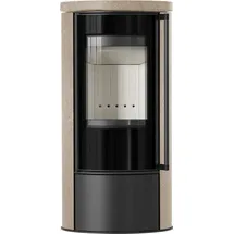 Kratki ERIK Ø150 Keramikofen Stahl Gold/Abdeckplatte Glas
