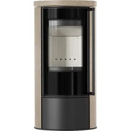 Kratki ERIK Ø150 Keramikofen Stahl Gold/Abdeckplatte Glas