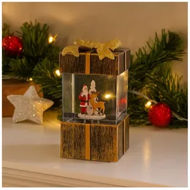 sigro LED Geschenkbox mit Weihnachtsmann