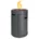 Crete Gas-Feuerstelle 13 kW Edelstahl Dunkelgrau