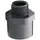 Plimat 32 mm PVC Klebe Fitting Übergangsnippel Pvc-u 32/40 mm x 1 Zoll Klebemuffe/klebestutzen X Außengewinde 10 Bar, Grau