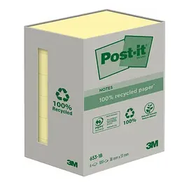 Post-it Post-it® Recycling Notes Haftnotizen 6531B gelb, 6 Blöcke