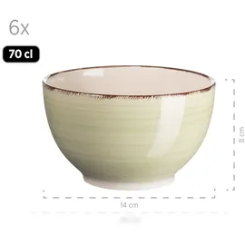 Mäser Müslischalen-Set, Steingut Lumaca,