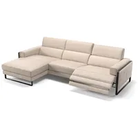Sofanella Ecksofa Leder MILO, Eckcouch, Ecksofa, Sitzecke, Polsterecke, Leder Sofas, Ledersofa beige