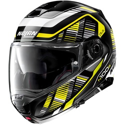 Nolan N100-5 Plus Starboard N-Com Helm, zwart-wit-geel, S