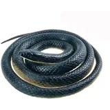 MAKFORT Elastische Schlange aus Weiche Gummi Realistische Schlange Streich Spiel für Tricky Aprilscherz Halloween Spielzeug (Schwarze)