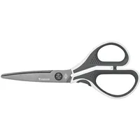 Wedo Edelstahlschere Titan Cut-it 175 cm Titanbeschichtung ergonomische Softtouch-griffe) grau/weiß