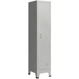 [en.casa] Schließfachschrank Stahl 180x38x45 cm Grau abschließbar