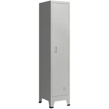 [en.casa] Schließfachschrank Stahl 180x38x45 cm Grau abschließbar