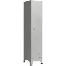 [en.casa] Schließfachschrank Stahl 180x38x45 cm Grau abschließbar