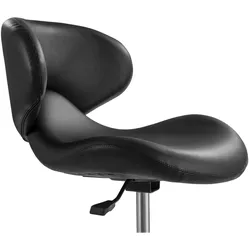 physa Rollhocker mit Lehne - 440 - 570 mm - 150 kg - Schwarz