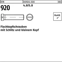 F. REYHER Nchfg. GmbH & Co. KG Flachkopfschraube DIN 920 Schlitz M5 x 12 100 Stück
