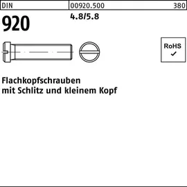 F. REYHER Nchfg. GmbH & Co. KG Flachkopfschraube DIN 920 Schlitz M5 x 12 100 Stück