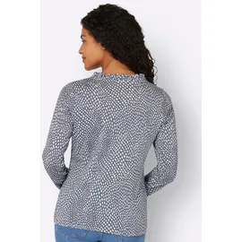 Inspirationen WITT WEIDEN Druck-Shirt in rauchblau-ecru-bedruckt | Gr.: 52