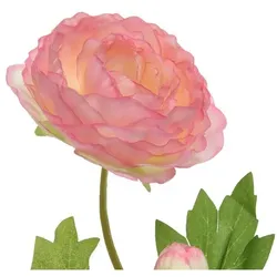 Decoris Künstliche Ranunkeln Stiel 57cm Kunstblumen Seidenblumen Frühlingsblumen rosa