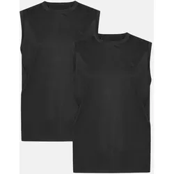 FITNESS TANKTOP FÜR HERREN - 2-Pack - Schwarz - L