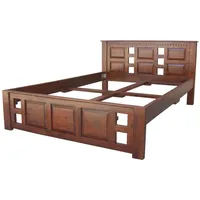Massivmoebel24 Massivholzbett (Bett Akazie 200x200x90 nougat lackiert OXFORD #254)