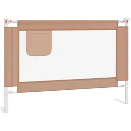 vidaXL Kleinkind-Bettschutzgitter Taupe 100x25 cm Stoff