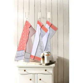 Dyckhoff Geschirrtücher Home & Kitchen koralle 50,0 x 70,0 cm, 3 St.