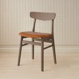 Esszimmerstuhl HAMMEL FURNITURE "Findahl by Hammel Mosbøl", , smoked oiled, smoked oiled, B:48cm H:79cm T:46cm, Massivholz, Leder, Stühle, Massivholz, gepolsterte Sitzfläche, versch. Farbvarianten