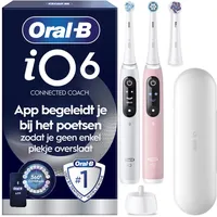 Oral-B iO Series 6 white + 2. Handstück pink sand  + Aufsteckbürste 3 St.