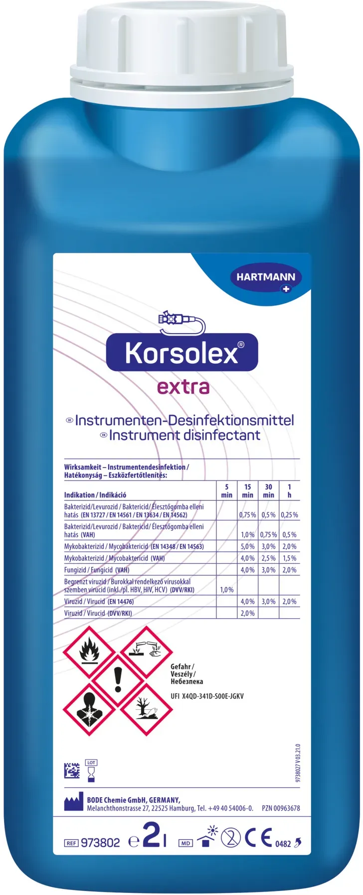 Hartmann | Korsolex extra | Desinfektionsmittel | 2 Liter