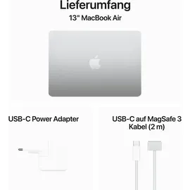Apple MacBook Air M3 2024 13,6" 16 GB RAM 512 GB SSD 10-Core GPU Silber